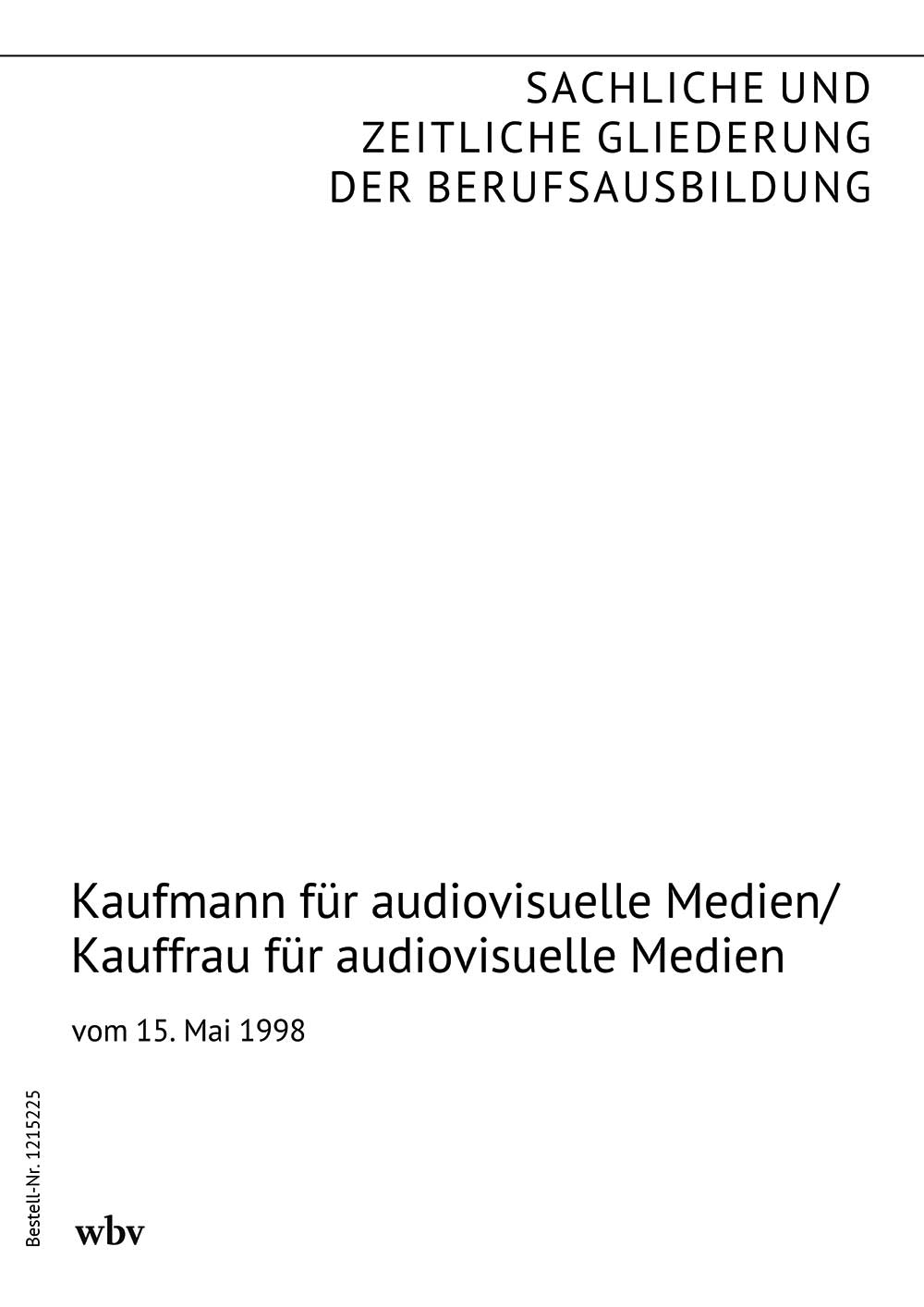 Kaufmann/Kauffrau für audiovisuelle Medien