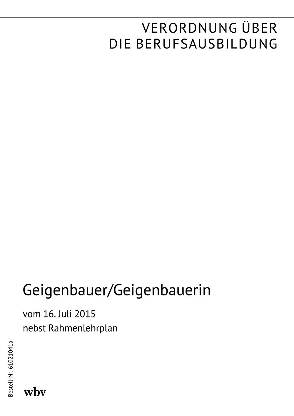 Geigenbauer/Geigenbauerin