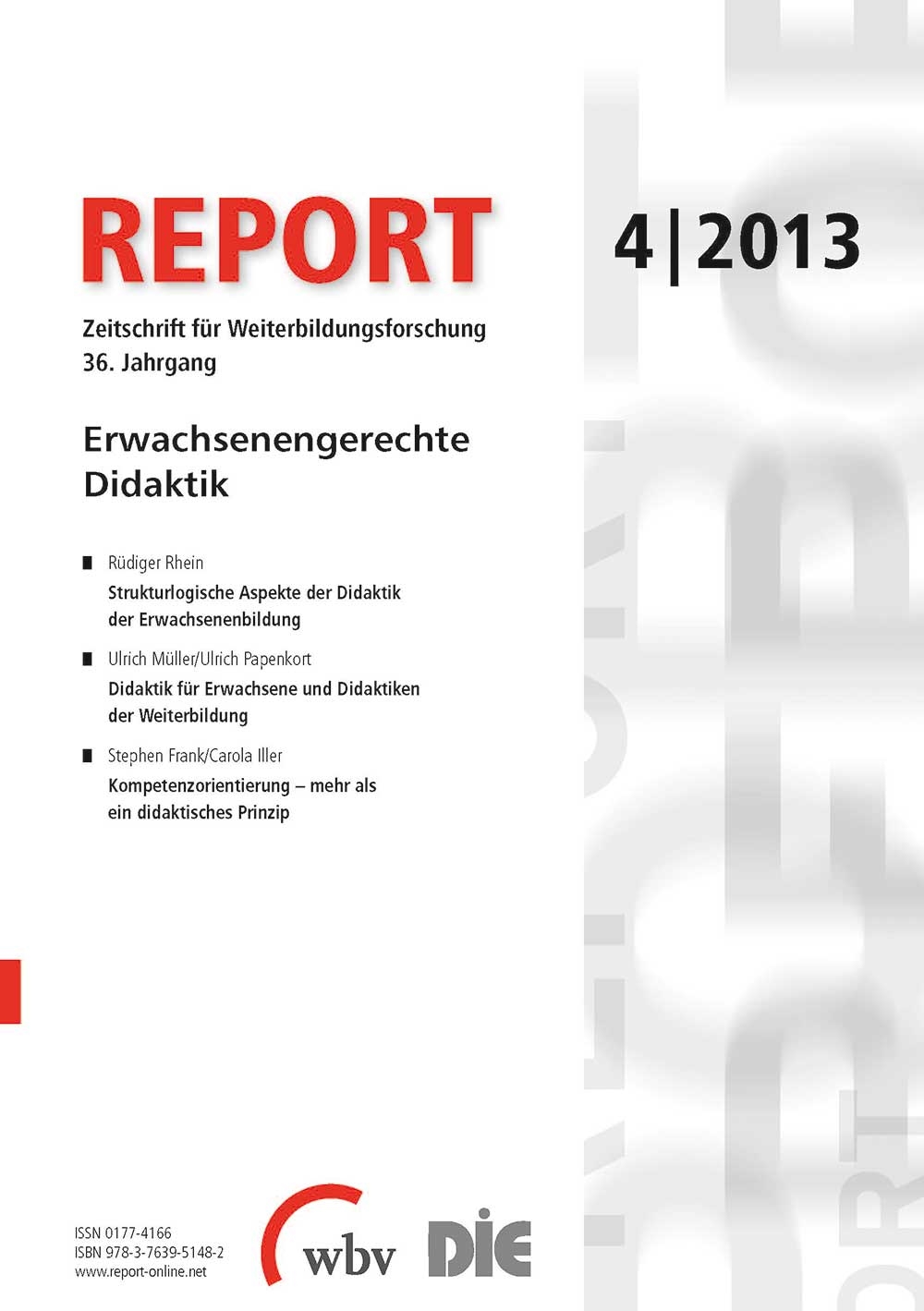 REPORT - Zeitschrift für Weiterbildungsforschung 04/2013