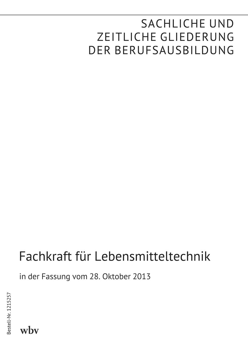 Fachkraft für Lebensmitteltechnik