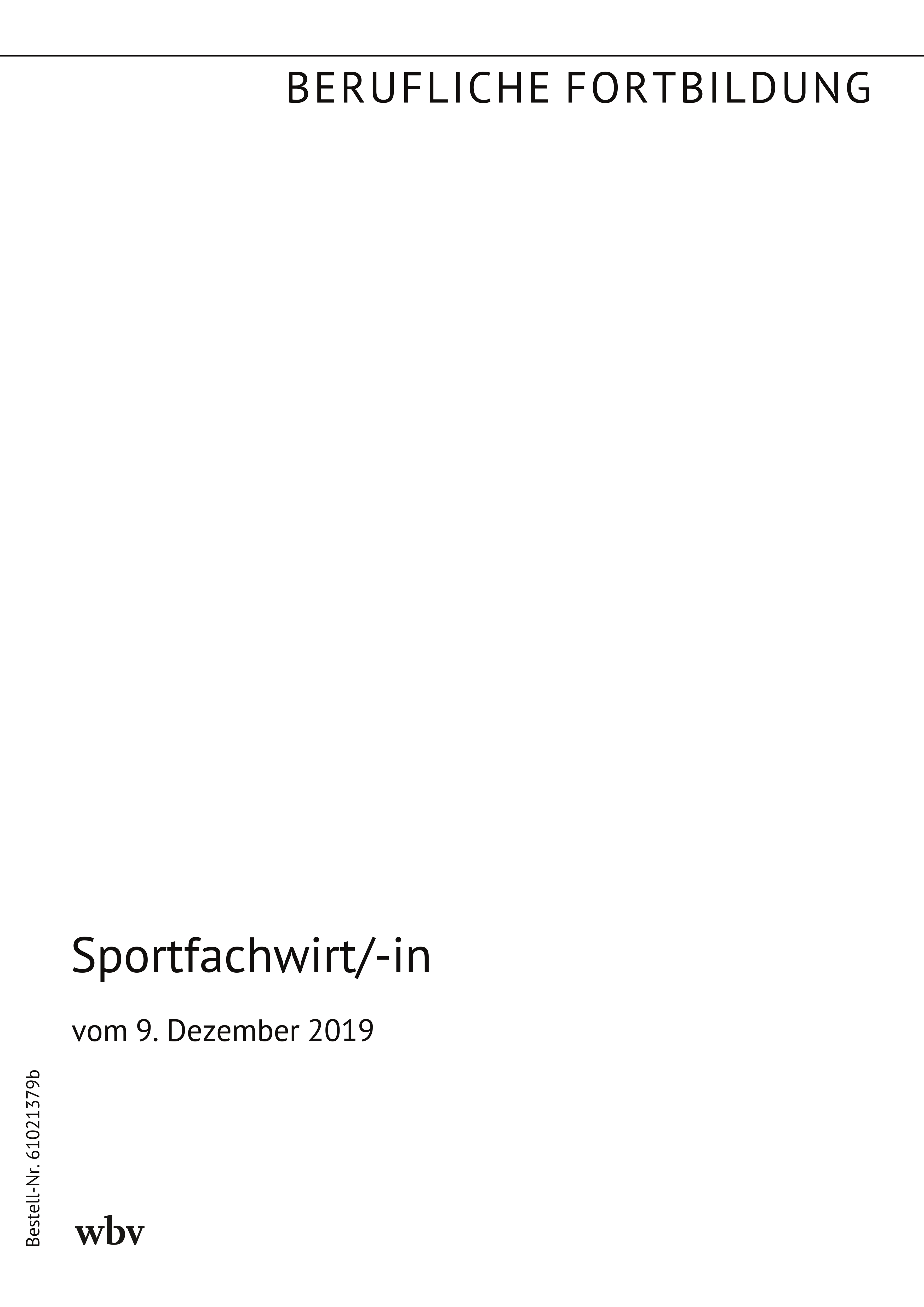 Sportfachwirt/-in