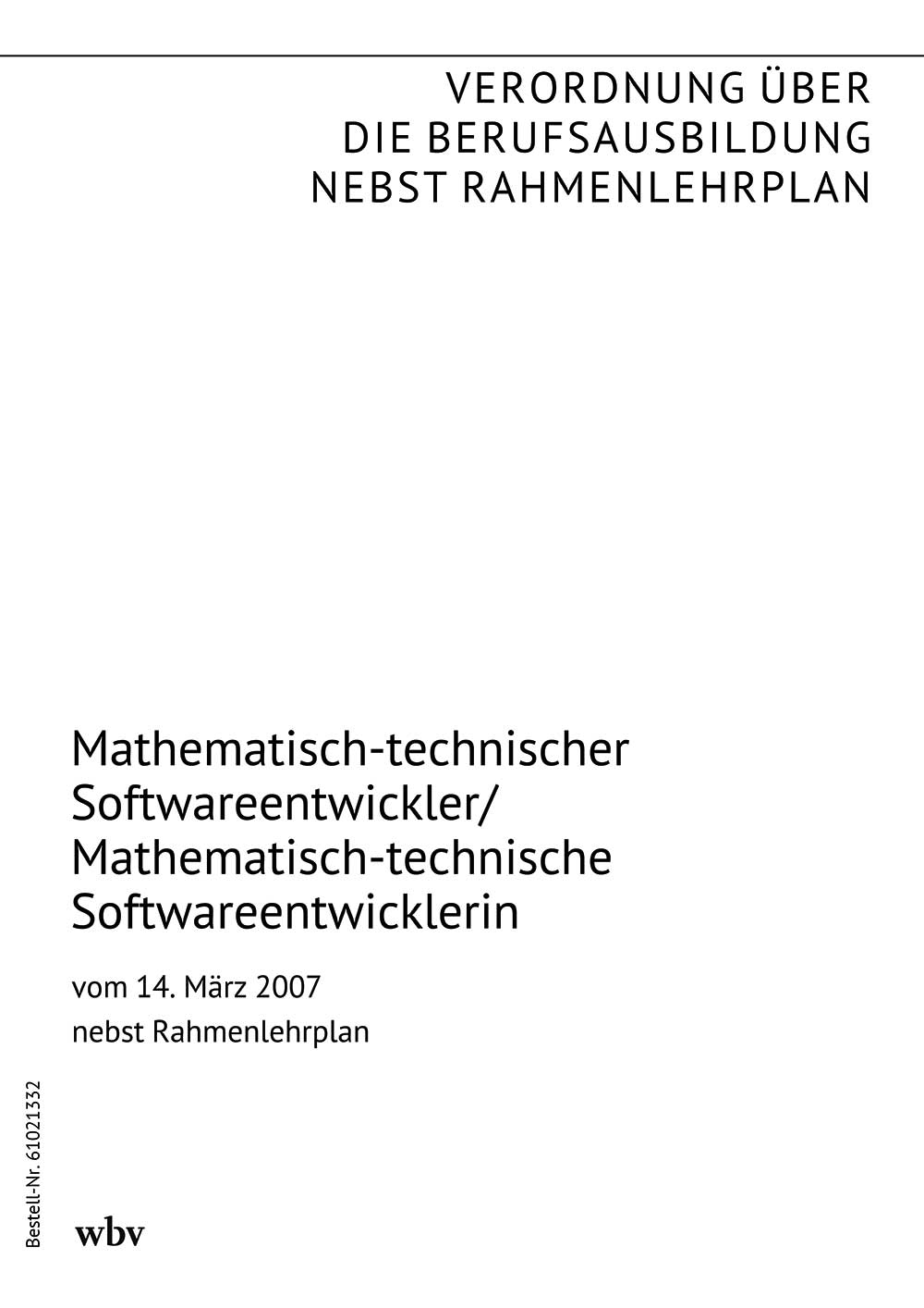 Mathematisch-technischer Softwareentwickler/-in