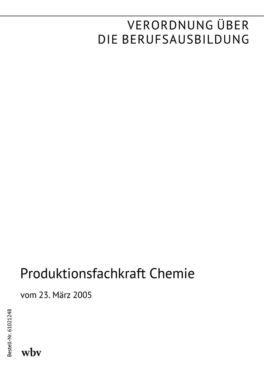Produktionsfachkraft Chemie