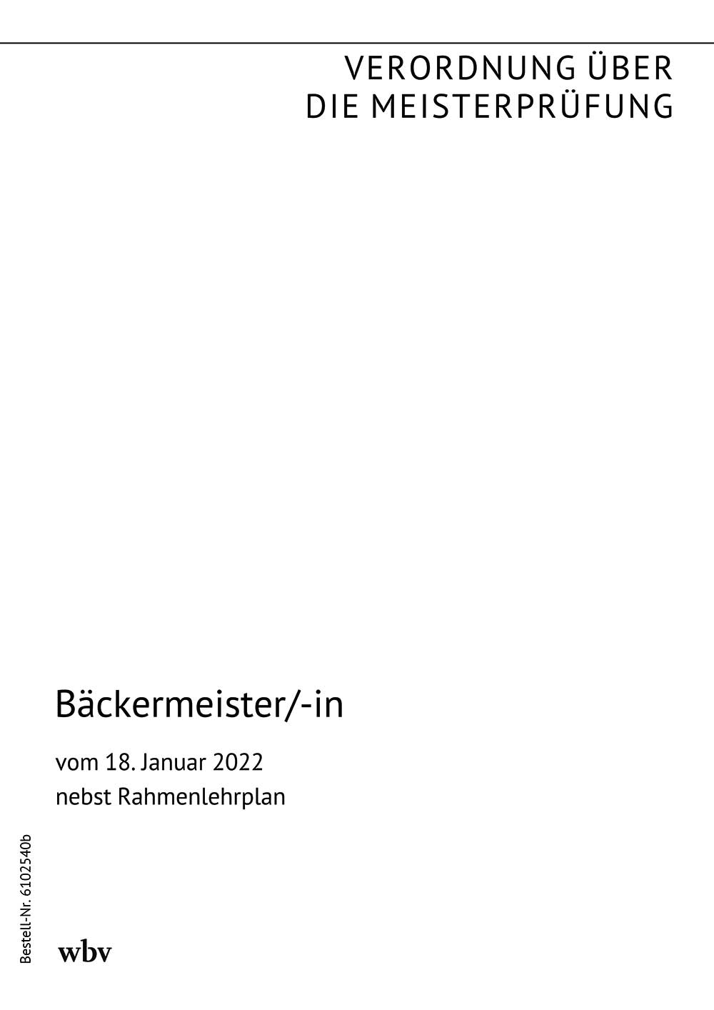 Bäckermeister/-in