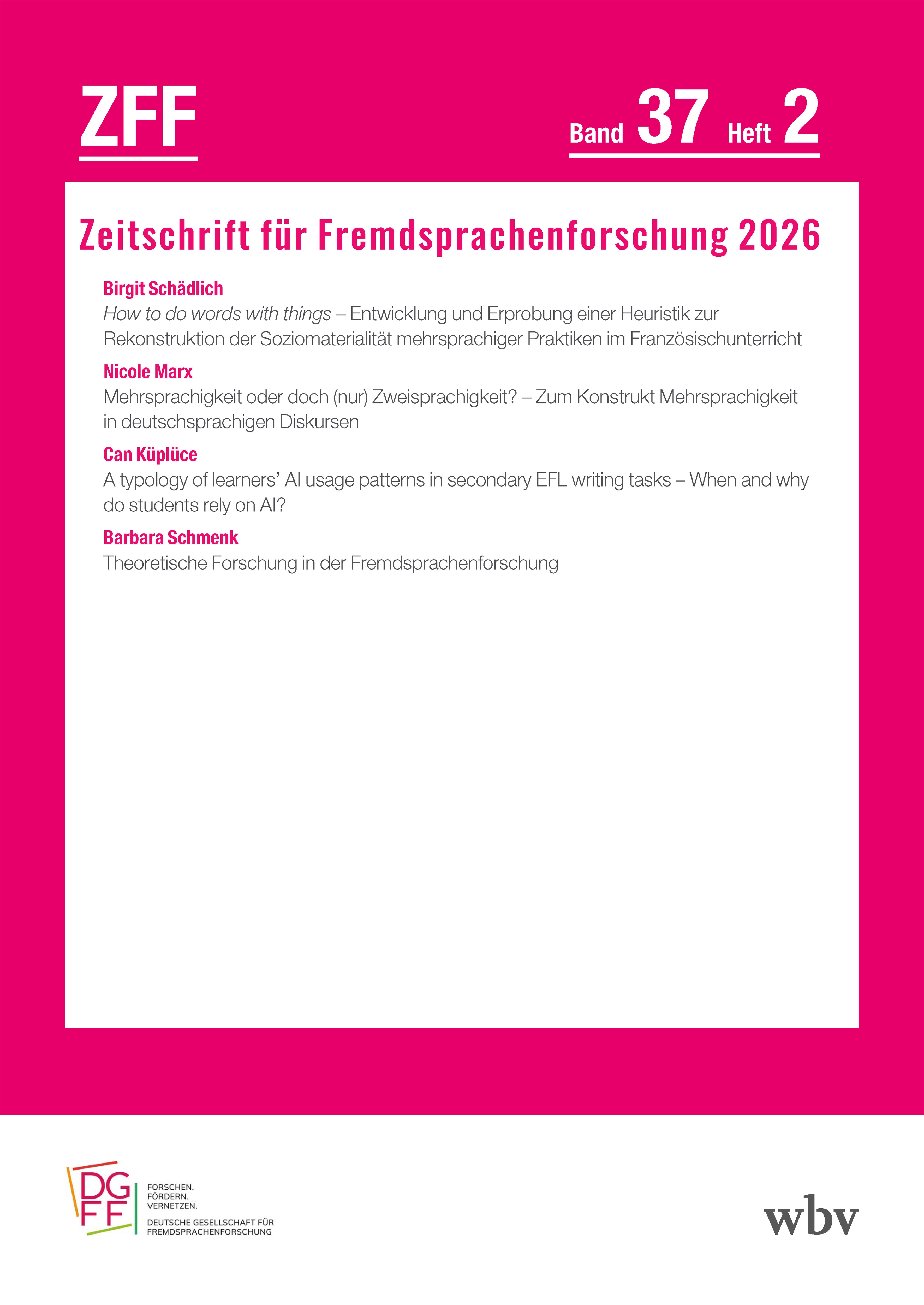 Zeitschrift für Fremdsprachenforschung 2/2026