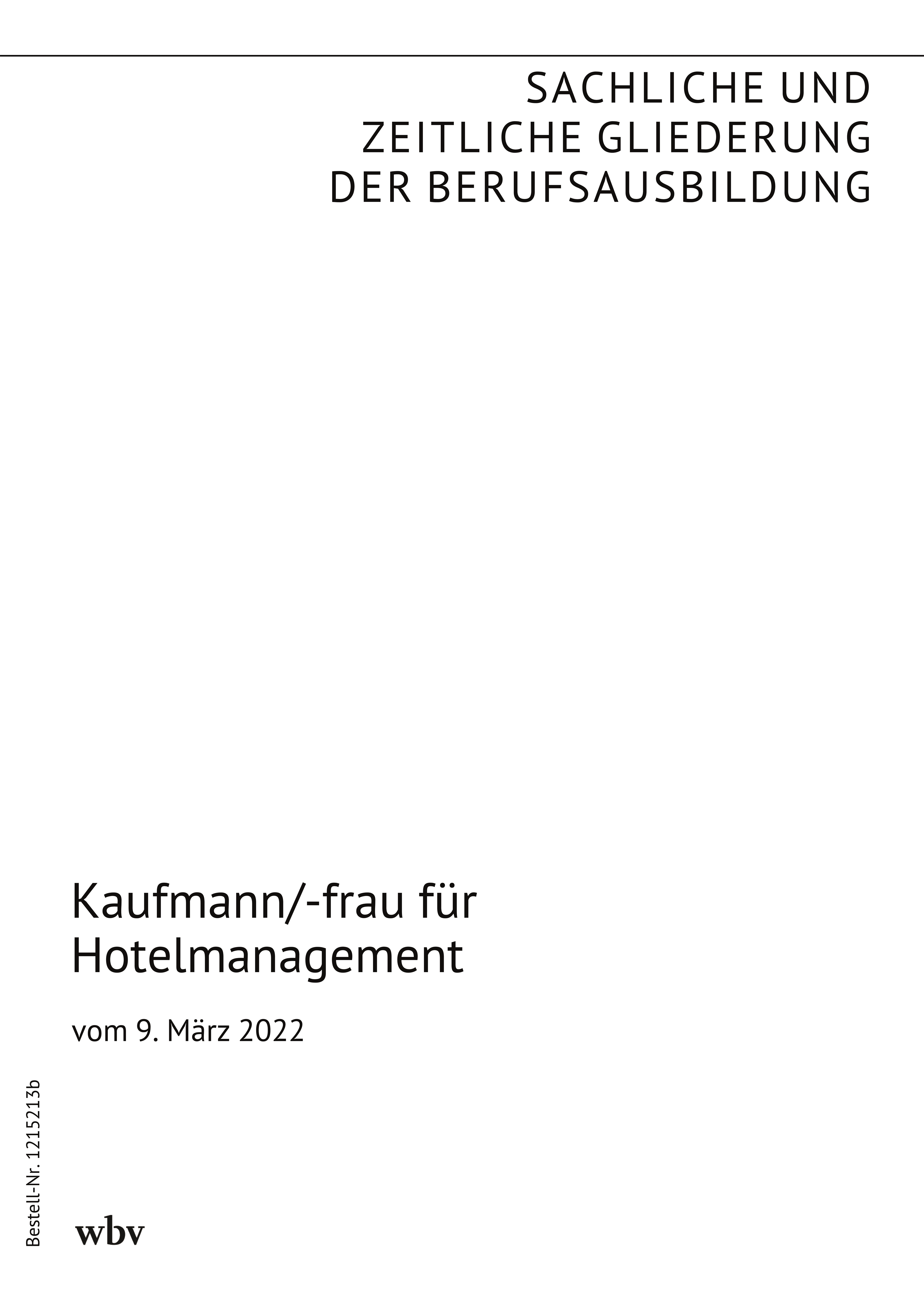 Kaufmann/-frau für Hotelmanagement