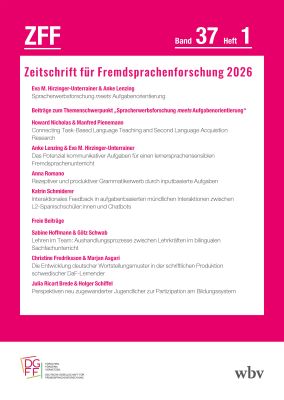 Zeitschrift für Fremdsprachenforschung 1/2026
