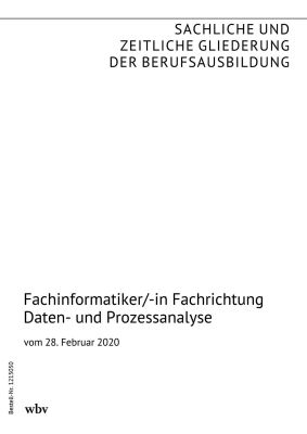 Fachinformatiker/-in Fachrichtung Daten- und Prozessanalyse