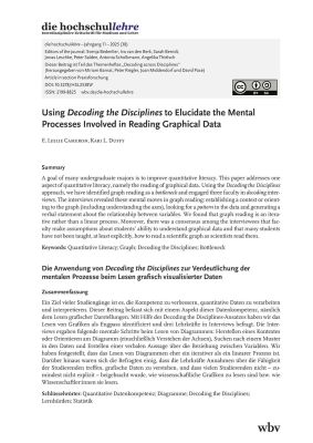 Using Decoding the Disciplines to Elucidate the Mental Processes involved in Reading Graphical Data