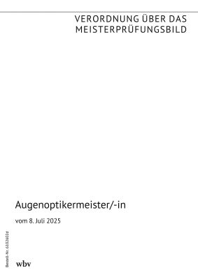 Augenoptikermeister/-in