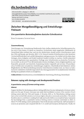 Zwischen Mangelbewältigung und Entwicklungs-Freiraum